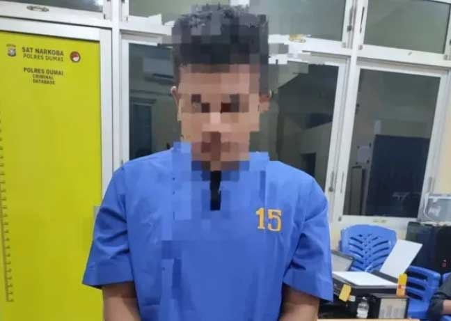 Terduga pelaku yang diamankan polisi