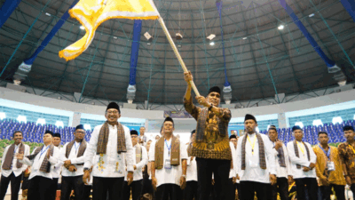 Pengukuhan pengurus organisasi perantau di Pekanbaru oleh Bupati Tanah Datar. (prokopim)