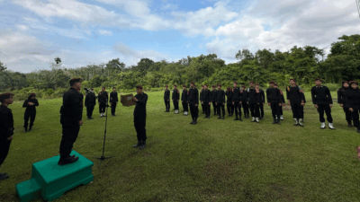Apel kesatuan dan ikrar netralitas petugas Lembaga Pemasyarakatan Kelas III Dharmasraya, Rabu (20/12/2023).