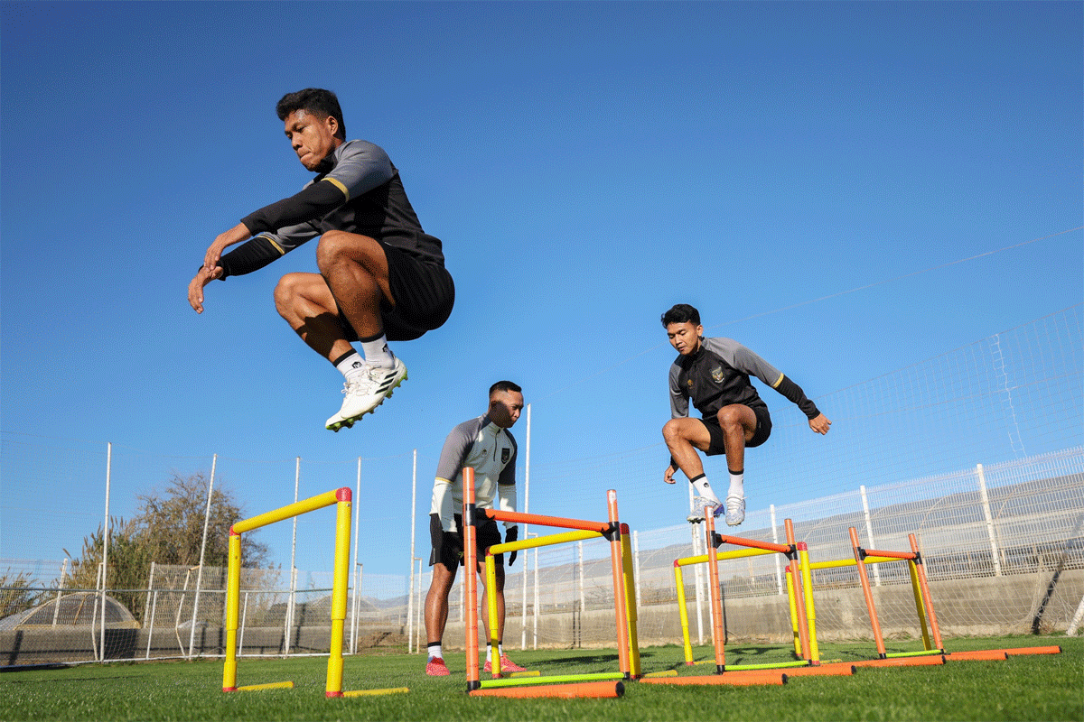 Pemain timnas latihan di Turki jelang Piala Asia. (pssi)