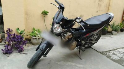 Barang bukti sepeda motor yang diamankan polisi