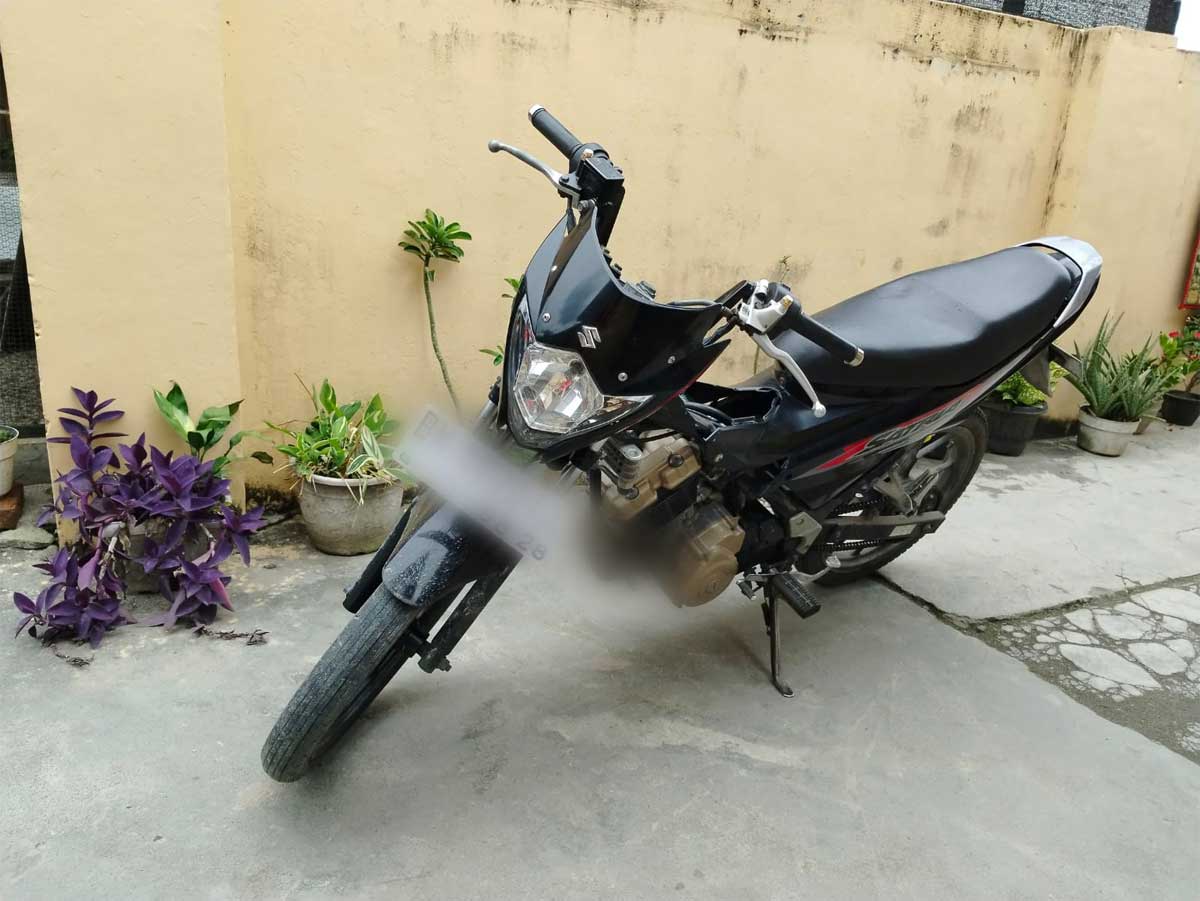 Barang bukti sepeda motor yang diamankan polisi