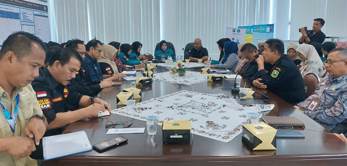 Rakor Tim Penggerak PKK Kabupaten Solok dengan sejumlah organisasi perangkat daerah