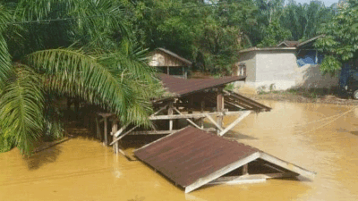 Ini Dua Nagari Terparah Dilanda Banjir di Dharmasraya, Dua Rumah Rusak