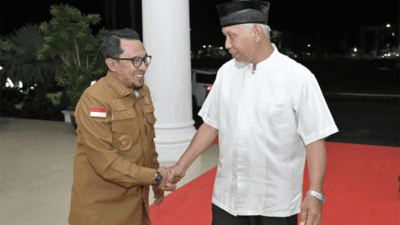 Gubernur Mahyeldi sambut kunjungan Bupati Tanah Datar, Eka Putra. (Biro Adpim)