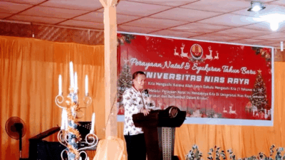 Yayasan Universitas Nias Raya Gelar Natal dan Syukuran Tahun Baru, Sokhiatulo Laoli: Anak-anak Nias Tak Harus ke Luar Daerah