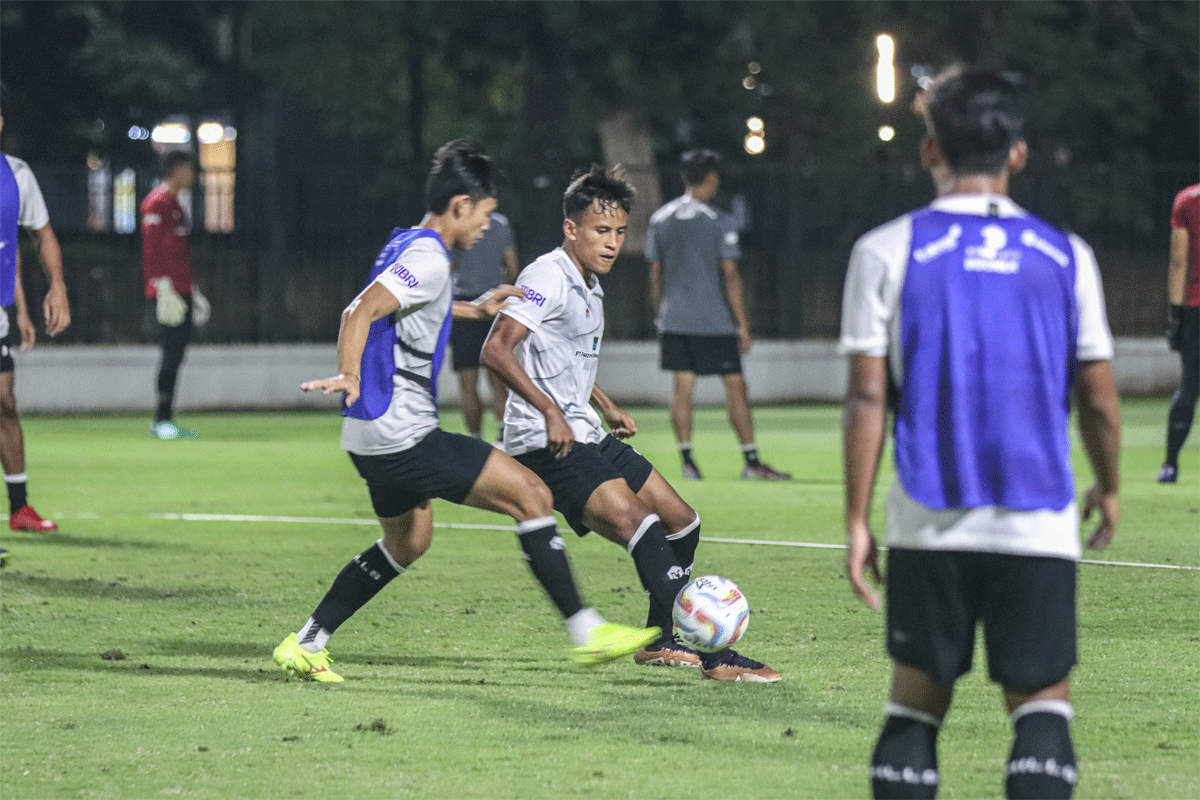 Pemain timnas U-20 latihan jelang hadapi Uzbekistan. (pssi)