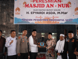 Bupati Solok Resmikan Masjid An-Nur di Pondok Pesantren Raudhatul Ulum