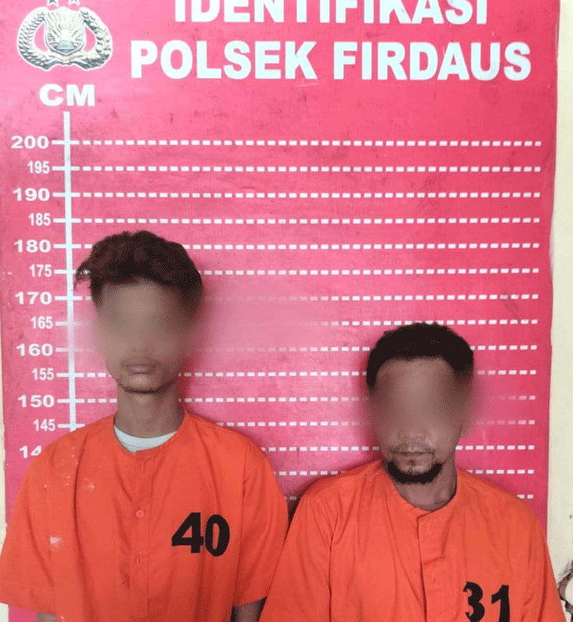 Dua pelaku yang diamankan polisi