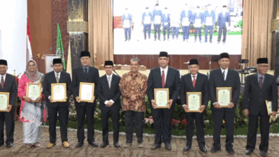 Rektor Universitas Andalas Lantik Empat Wakil Rektor