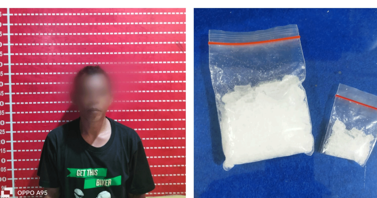 Tersangka dan barang bukti yang diamankan polisi