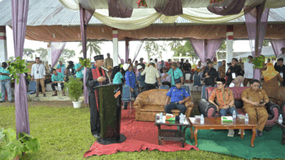 Gubernur beri sambutan. (Biro Adpim)