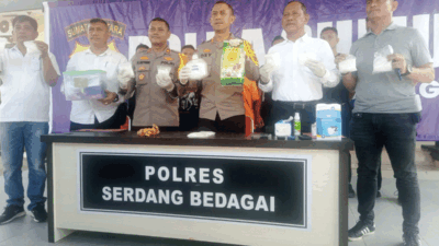 Kapolres Sergai paparkan penangkapan bandar sabu antarkabupaten di Sumatera Utara