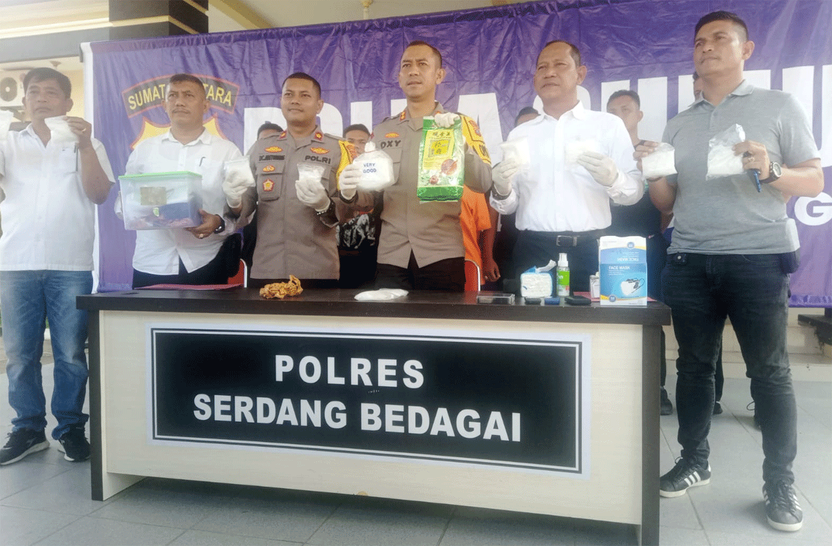 Kapolres Sergai paparkan penangkapan bandar sabu antarkabupaten di Sumatera Utara