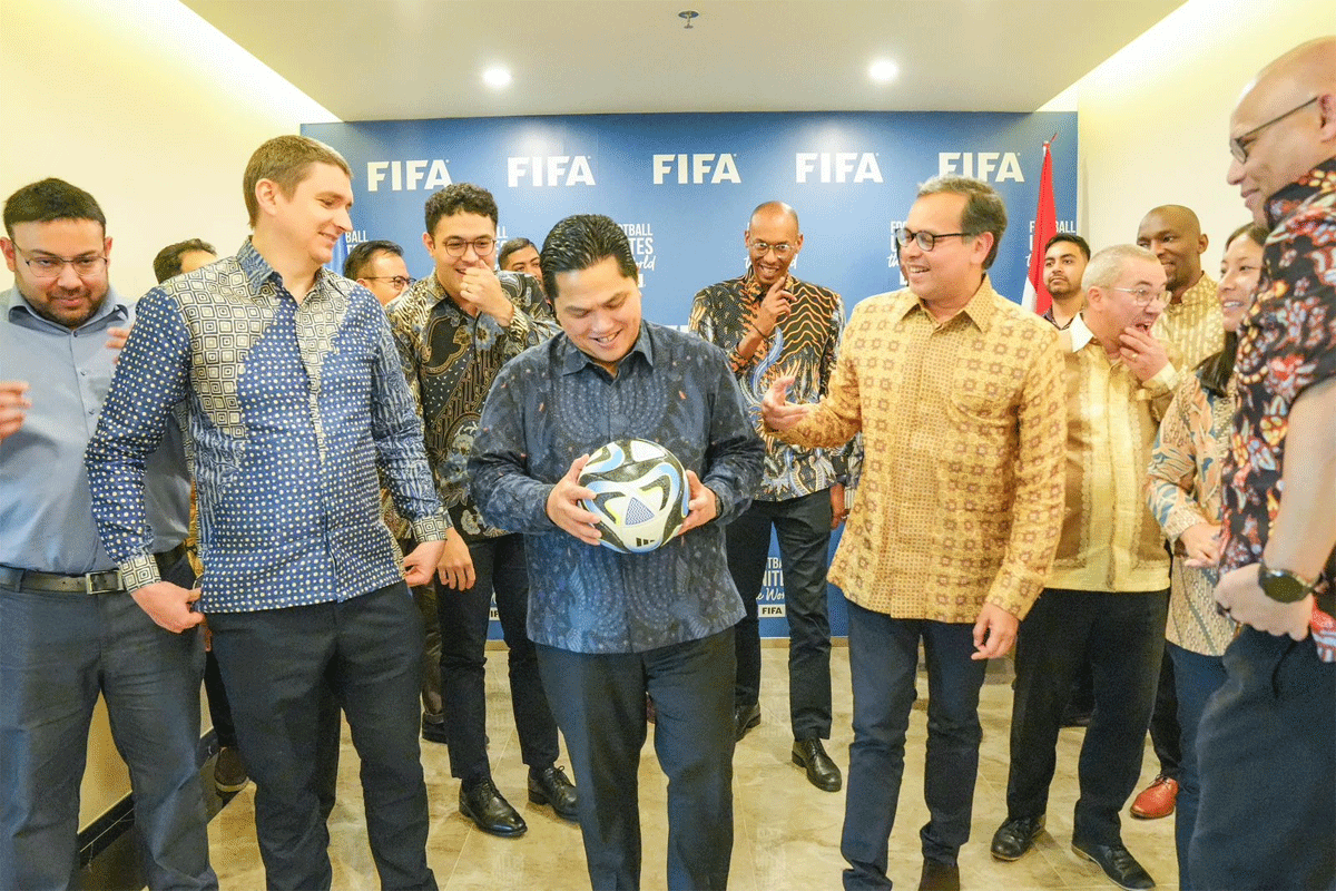 Ketua Umum PSSI, Erick Thohir terima FIFA Chief Member Associations Officer di Jakarta. (pssi)