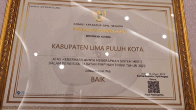 Ada Tiga Aspek Penting yang Pengaruhi Karir ASN di Pemkab Limapuluh Kota, Apa Itu?