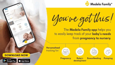 Aplikasi Medela Family. (medela)