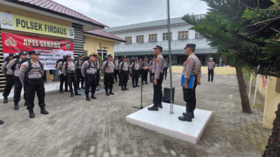 Kapolsek Firdaus pimpin apel pengamanan pemilu