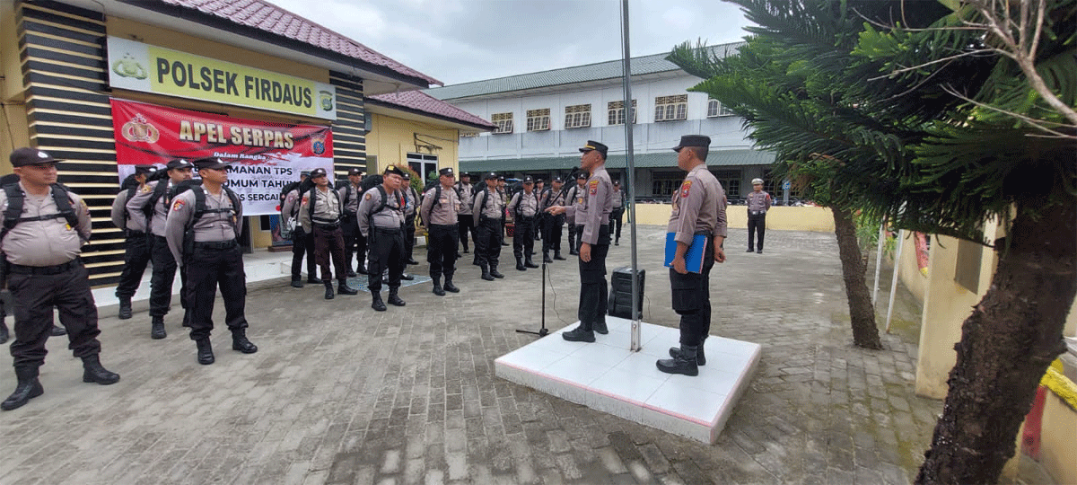 Kapolsek Firdaus pimpin apel pengamanan pemilu