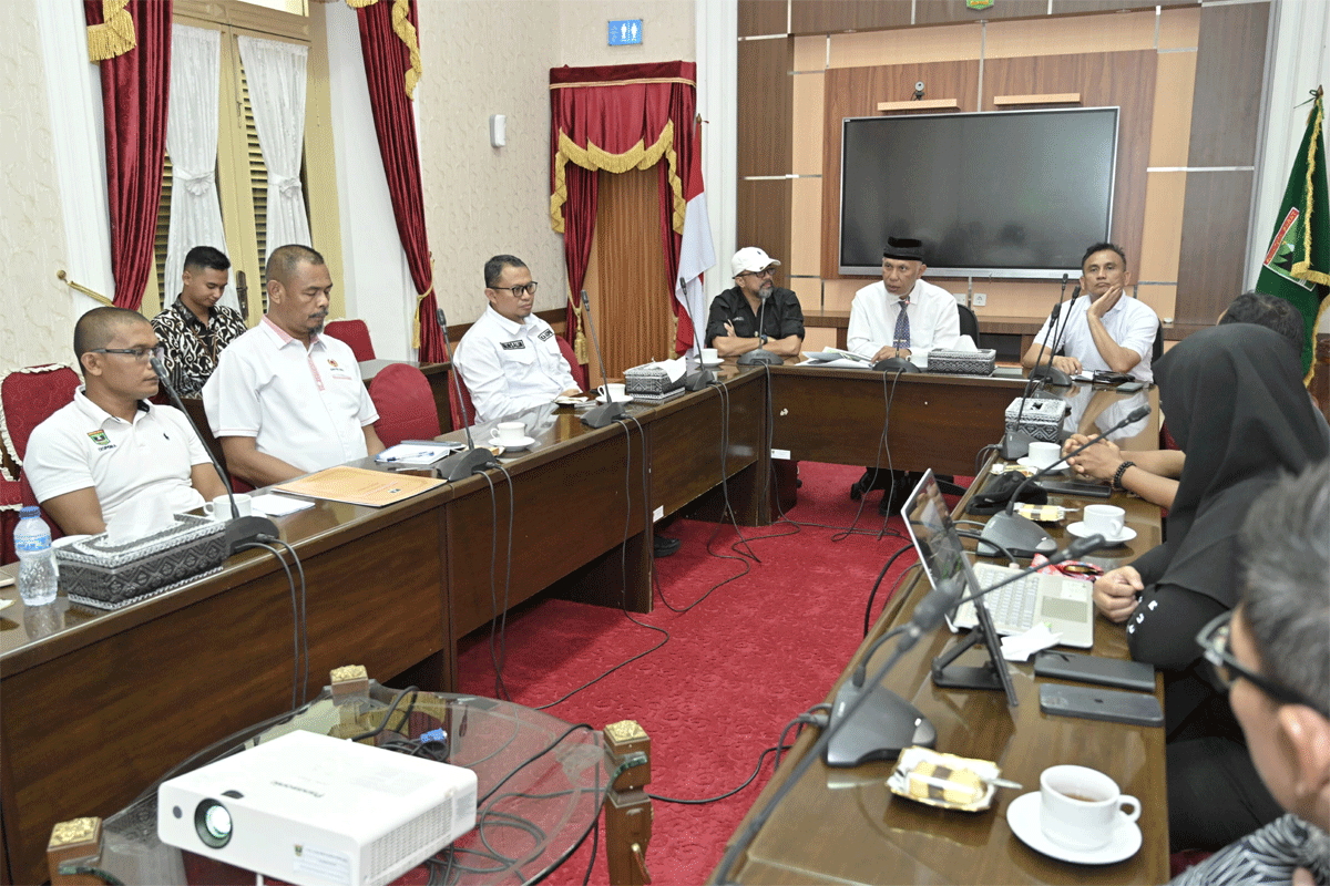 Pertemuan penyelenggara ICS dengan Gubernur Sumbar. (Biro Adpim)