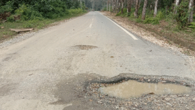 Warga minta Pemerintah Kabupaten Kuantan Singingi perbaiki jalan berlubang di Banjar Benai