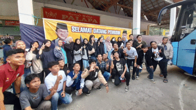 Rombonngan mudik gratis yang diadakan IKM sampai di Dharmasraya