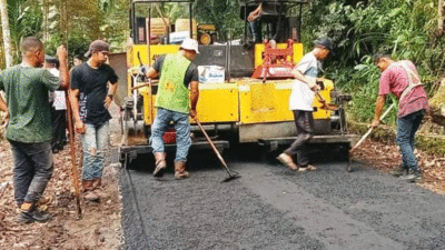 Pemerintah Nagari Dalko Patut Jadi Contoh, Jalan Diaspal dan Dirabat Beton