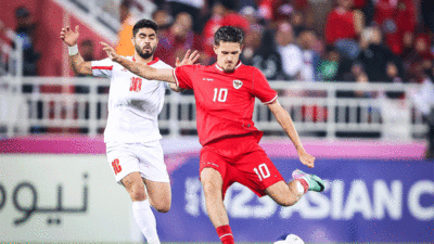 Justin Hubner ketika Indonesia lawan Yordania. (pssi)