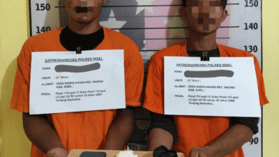 Satres Narkoba Polres Nias Selatan Bekuk Dua Terduga Pengedar Narkoba, 4,7 Gram Sabu Diamankan