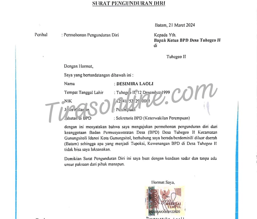 Surat pengunduran dri