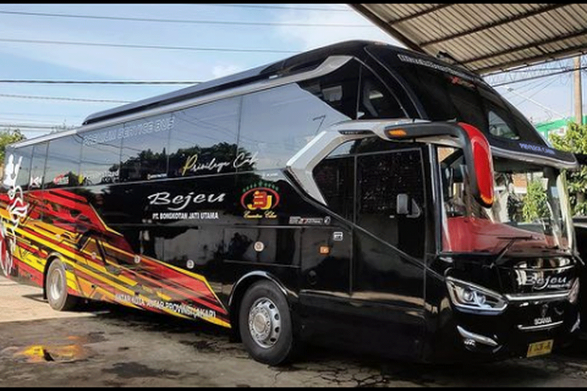Salah satu armada Bus Bejeu. (Kompas.com)