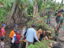 Dipenuhi Bongkahan Kayu, Sungai Gajah Tanang Dibersihkan