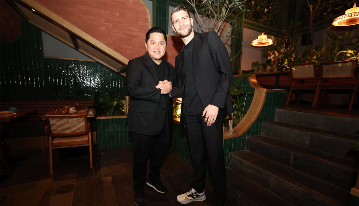 Erick Thohir dan Marteen Paes. (pssi)