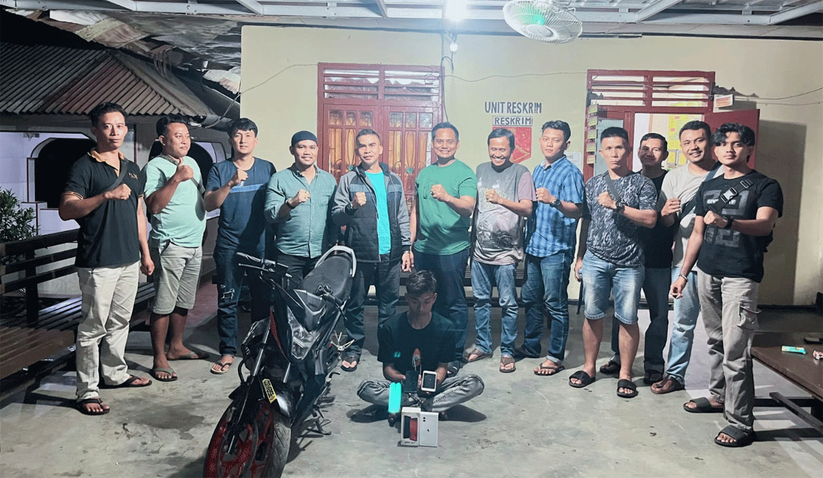 Polisi amankan seorang terduga pelaku pencurian di Dharmasraya.