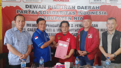 Alinuru Laoli Serahkan Berkas Pendaftaran Bakal Calon Kepala Daerah, Ketua DPD PSI Nias: Ini Figur Hebat dan Berpotensi