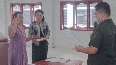 Pelantikan Murni Gea Resmi jadi anggota BPD pengganti antar waktu Desa Tuhegeo II