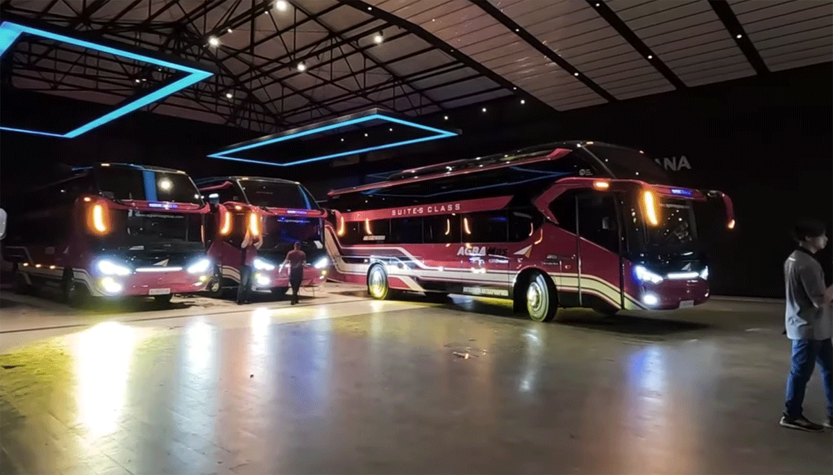 Bus baru Agra Mas yang rilis dari Karoseri Laksana. (YouTube Laksana)
