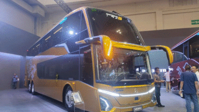 Bus baru Garuda Mas yang ditampilkan di GIIAS 2024. (kompas.com)