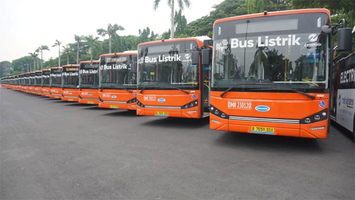 Bus listrik yang dioperasikan Transjakarta. (ist)