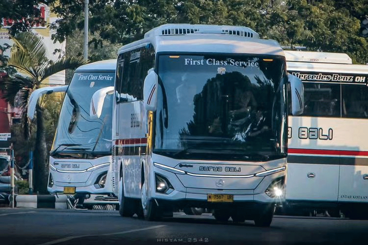 Bus baru PO Surya Bali. (Instagram @hisyam_2542)