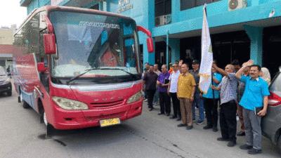 Naik Bus ke Aceh, Kontingen Dayung PON Riau Berangkat Lebih Awal