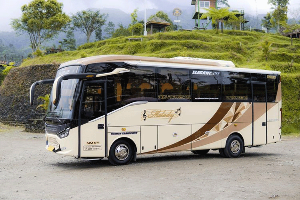 Bus baru Melody Transport buatan Karoseri Laksana. (MELODY TRANSPORT)