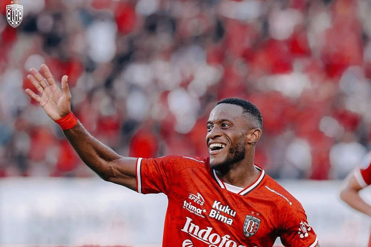 Pemain Bali United selebrasi usai cetak gol. (Instagram Bali United)