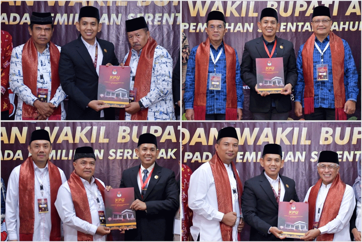 Pasangan bakal calon bupati dan wakil Bupati Agam yang daftar ke KPU.