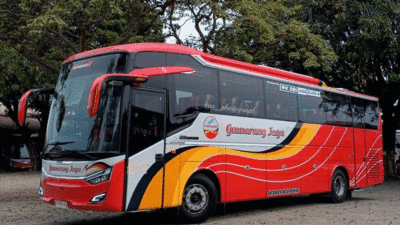 Salah satu armada baru bus Gumarang Jaya. (suhanews)