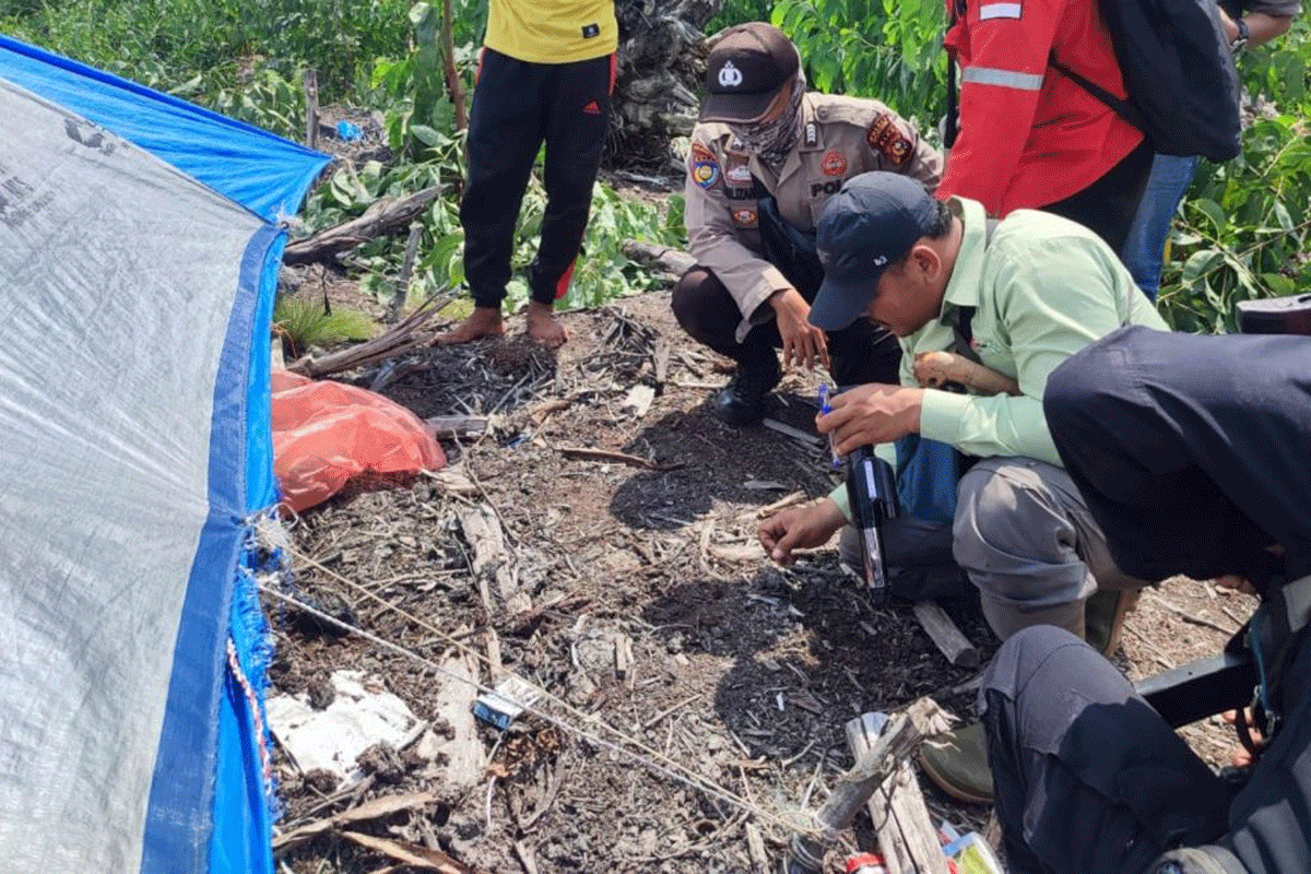 Petugas temukan jejak harimau di lokasi kejadian. (riau.go.id)
