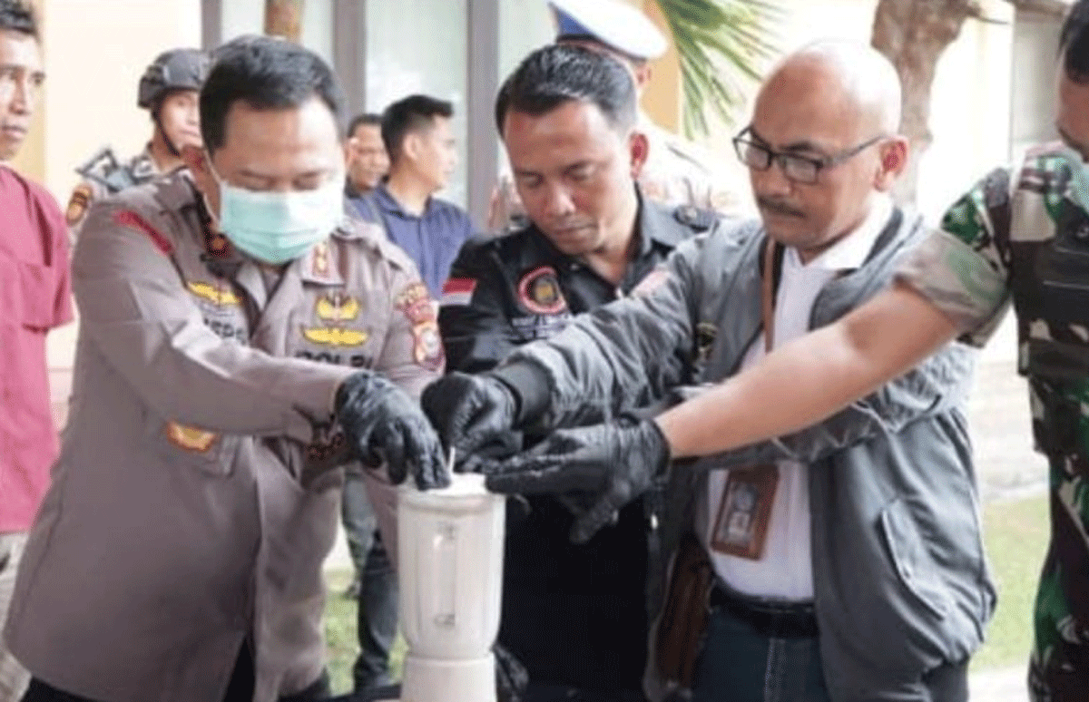 Pemusnahan barang bukti kasus narkoba.