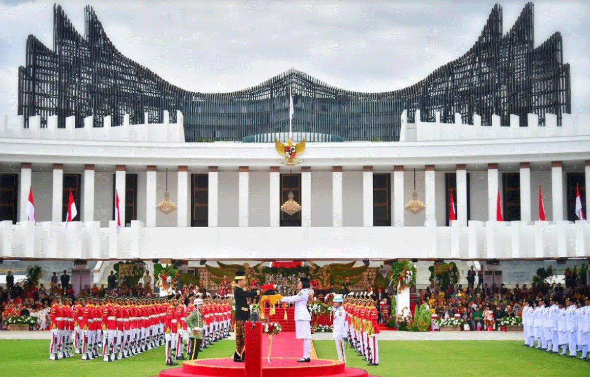 Upacara HUT Republik Indonesia ke-79 di Istana Negara IKN. (dok ptpp)
