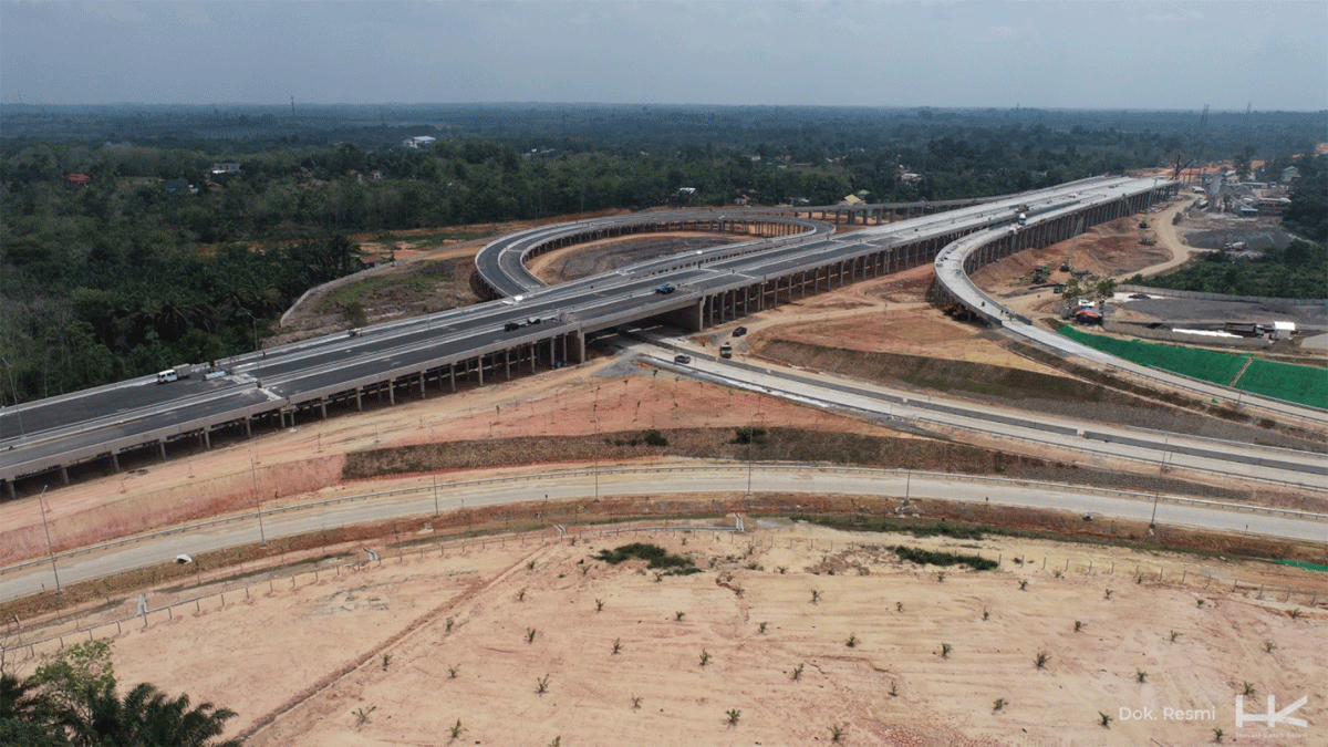 Pembangunan tol di Jambi. (dok hutama karya)