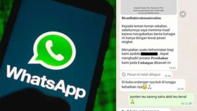 Awas undangan pernikahan yang dikirim lewat WhatsApp.